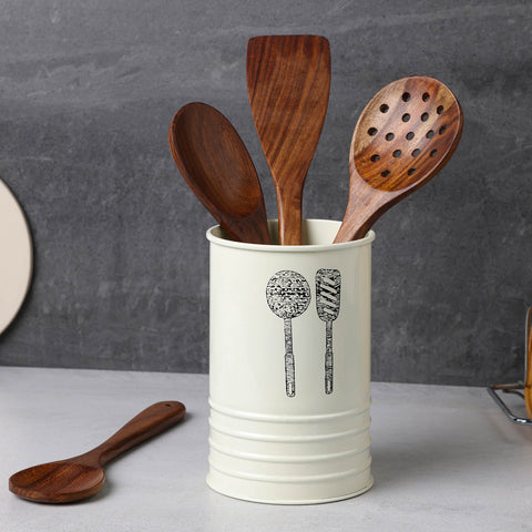 Dudki Stainless Steel Cutlery Holder ( Ivory)