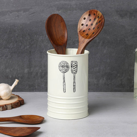 Dudki Stainless Steel Cutlery Holder ( Ivory)