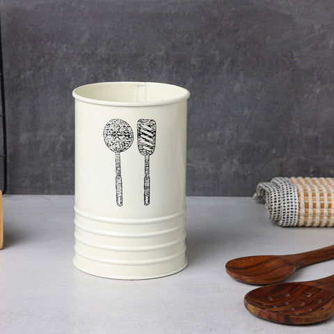 Dudki Stainless Steel Cutlery Holder ( Ivory)